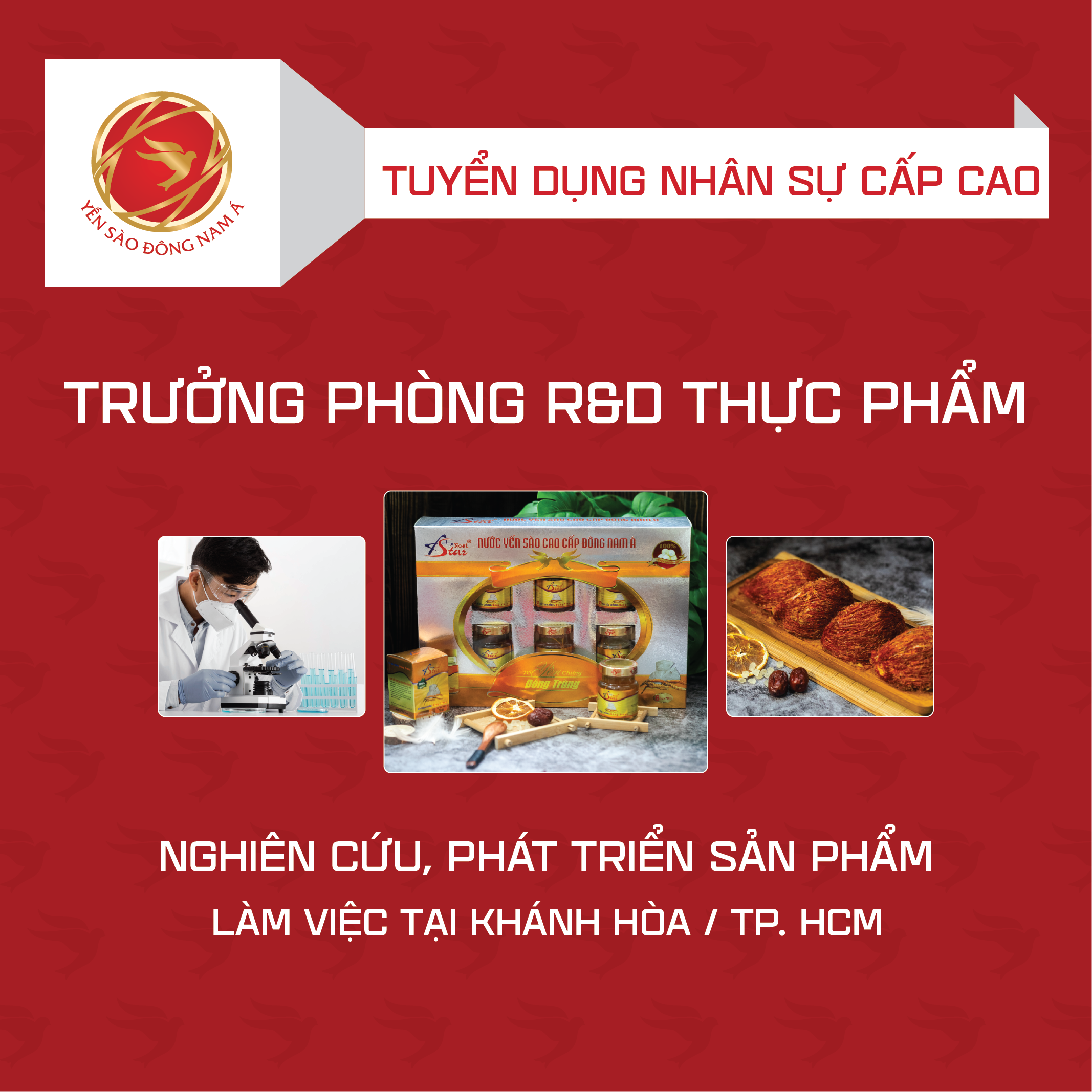 Tuyển dụng trưởng phòng R&D thực phẩm